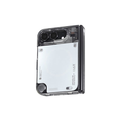 Gloss Black See-Through iPhone Duo case, straight-on back view