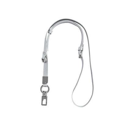 Silver long lanyard with metal clasp