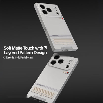 Two retro terminal cases with soft matte touch callout