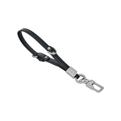 Black short wrist strap with metal clasp