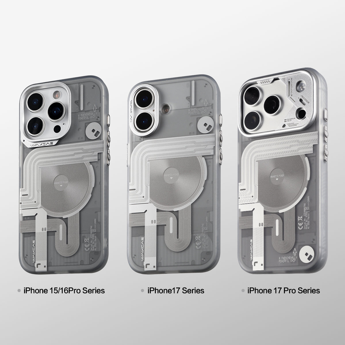 Frosted mechanical cases for iPhone 15/16 Pro, 17 and 17 Pro series