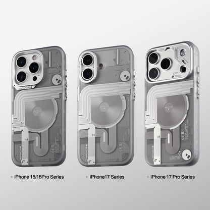 Frosted mechanical cases for iPhone 15/16 Pro, 17 and 17 Pro series