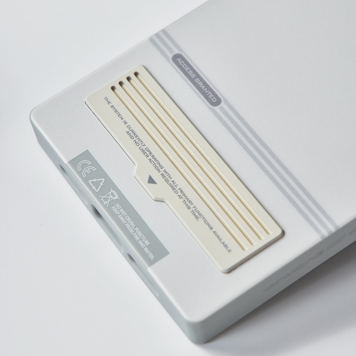 Close-up of the 3D acrylic cooling-vent decal