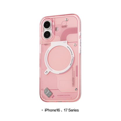 Glossy pink MagSafe case on an iPhone 16 or iPhone 17 model