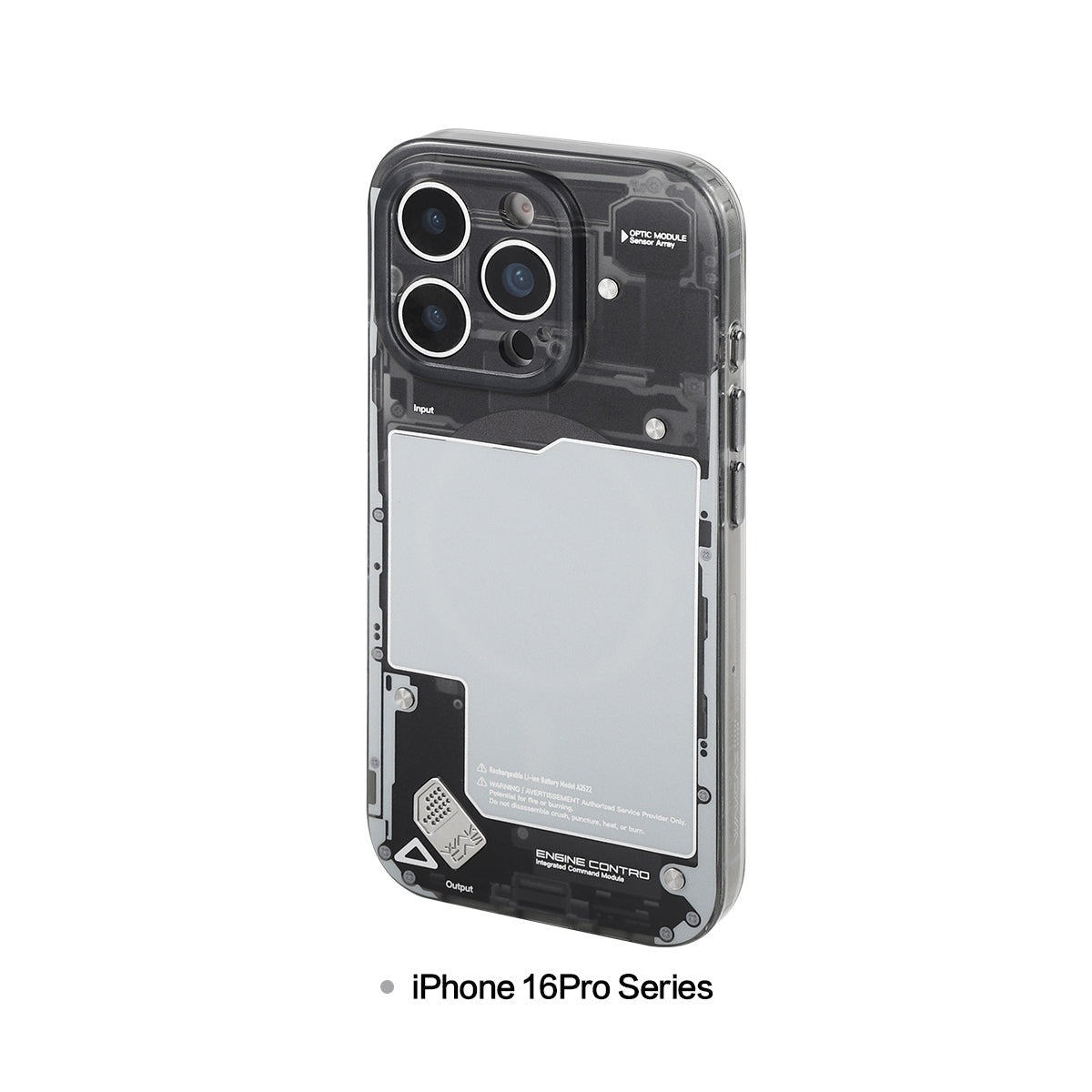 Black see-through case for iPhone 16 Pro series