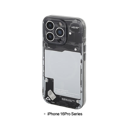 Black see-through case for iPhone 16 Pro series