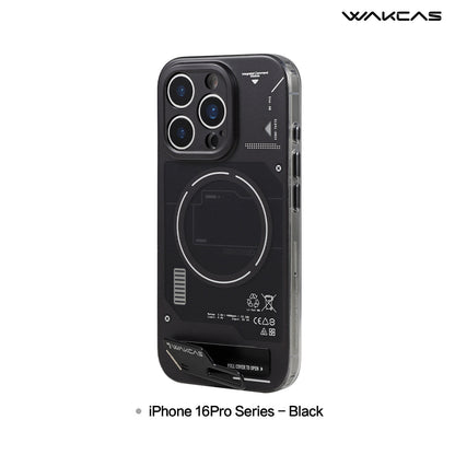 Black battery module case for iPhone 16 Pro series