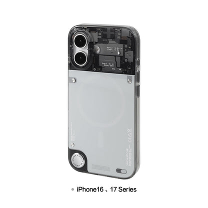 See-through gloss case for iPhone 16 and iPhone 17 dual-camera models