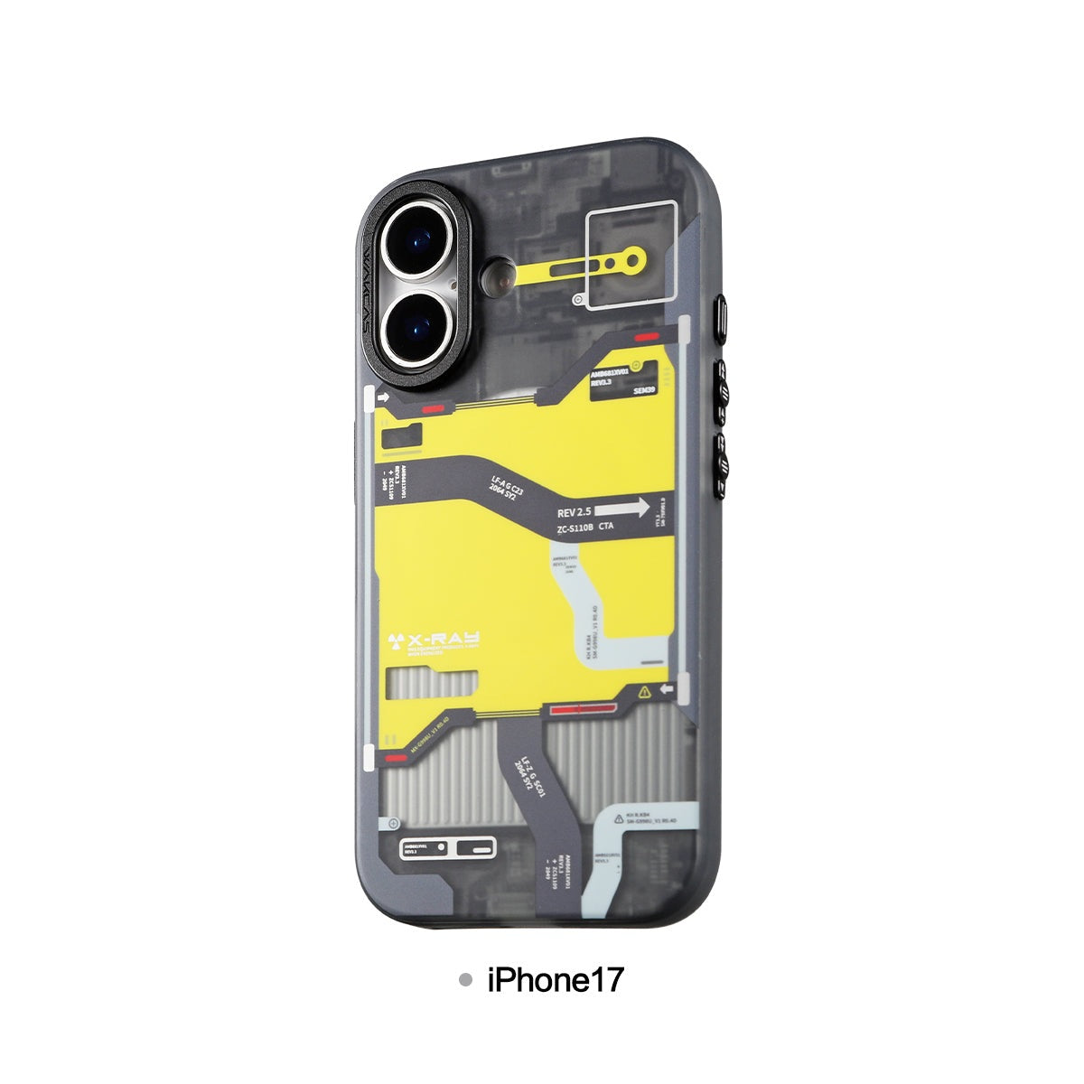 Tactical map MagSafe case on iPhone 17 with metal lens guard