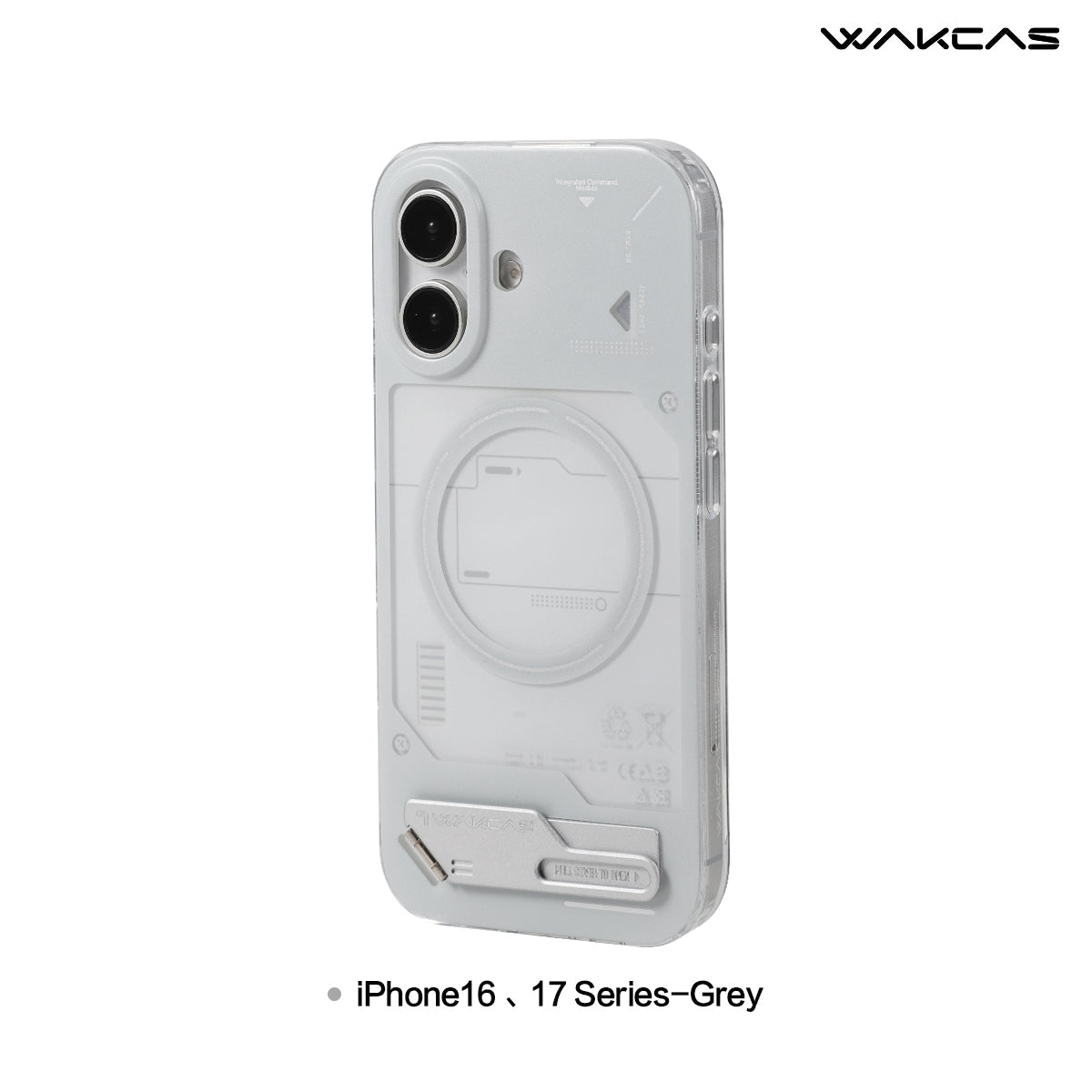 Grey battery module case for iPhone 16 / 17 series