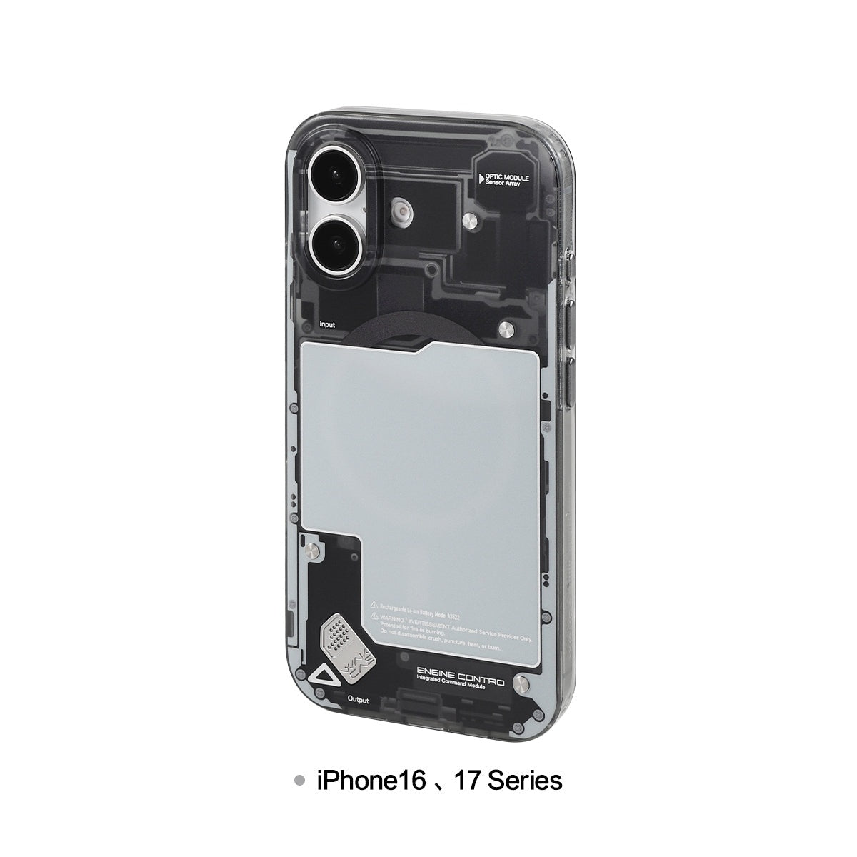 Black see-through case for iPhone 16 / 17 series