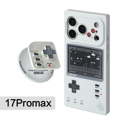 Retro game console case for iPhone 17 Pro Max with D-pad magnetic stand
