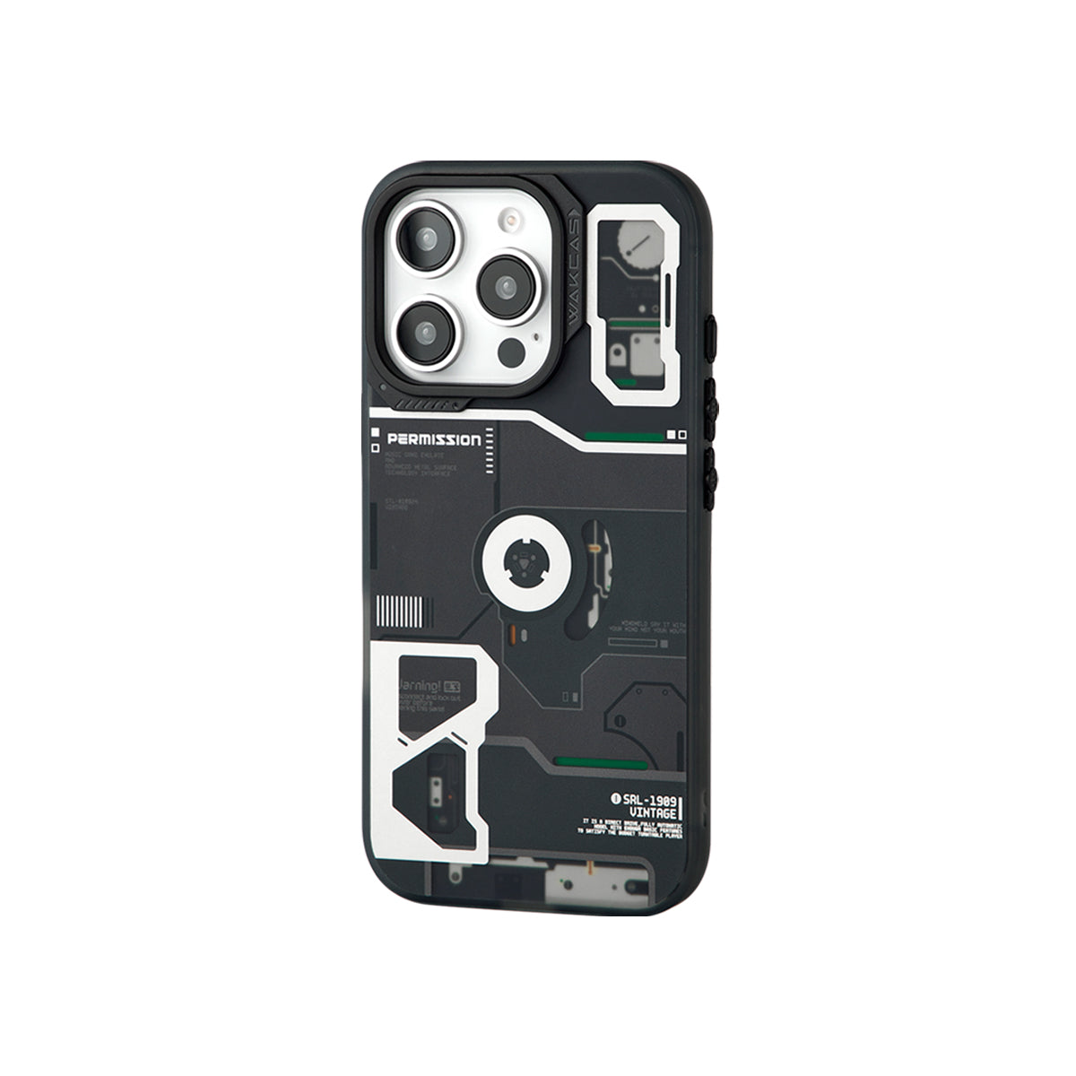 iPhone 16 Pro Max retro player case in frosted black, back view