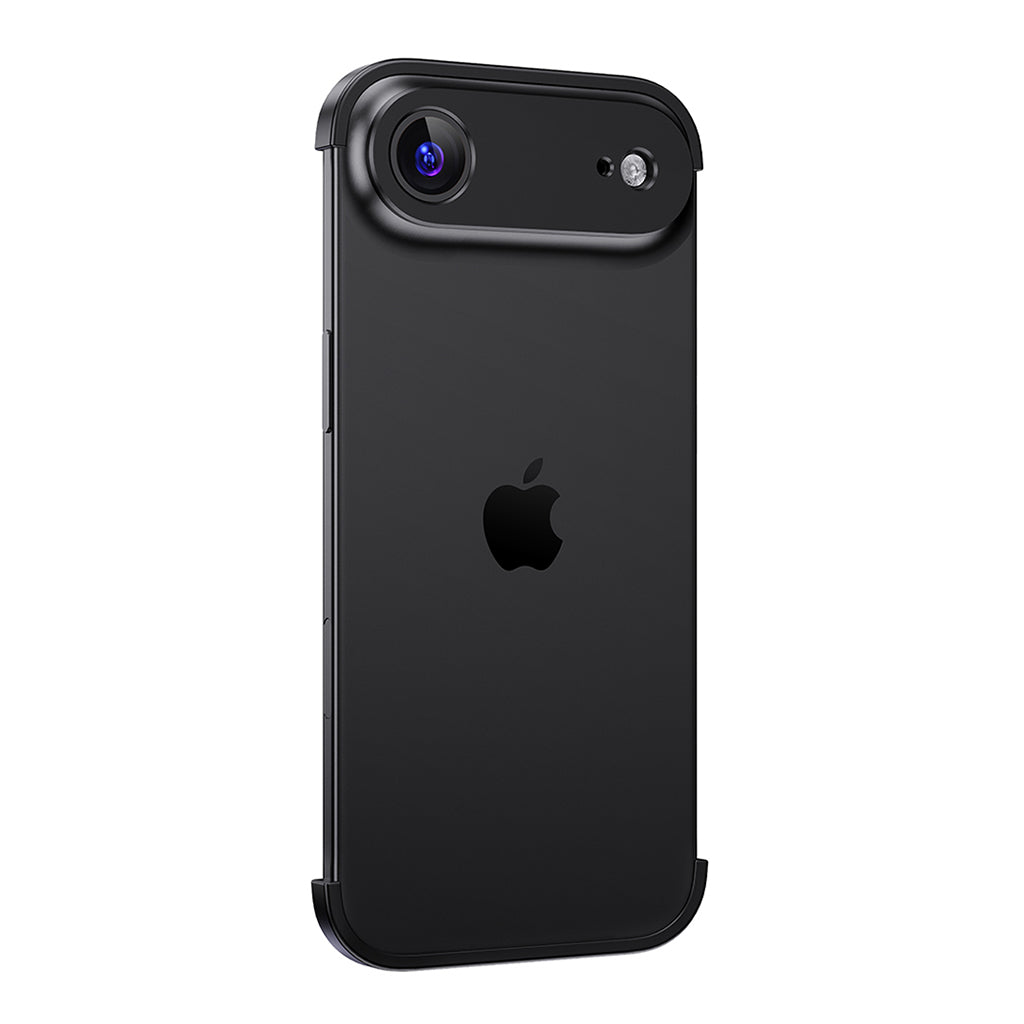 Black aluminum bumper on a single-camera iPhone 17 Air