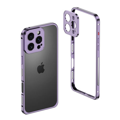 Purple metal bumper on an earlier triple-camera Pro model