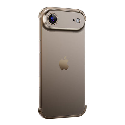 Gold aluminum bumper on a single-camera iPhone 17 Air