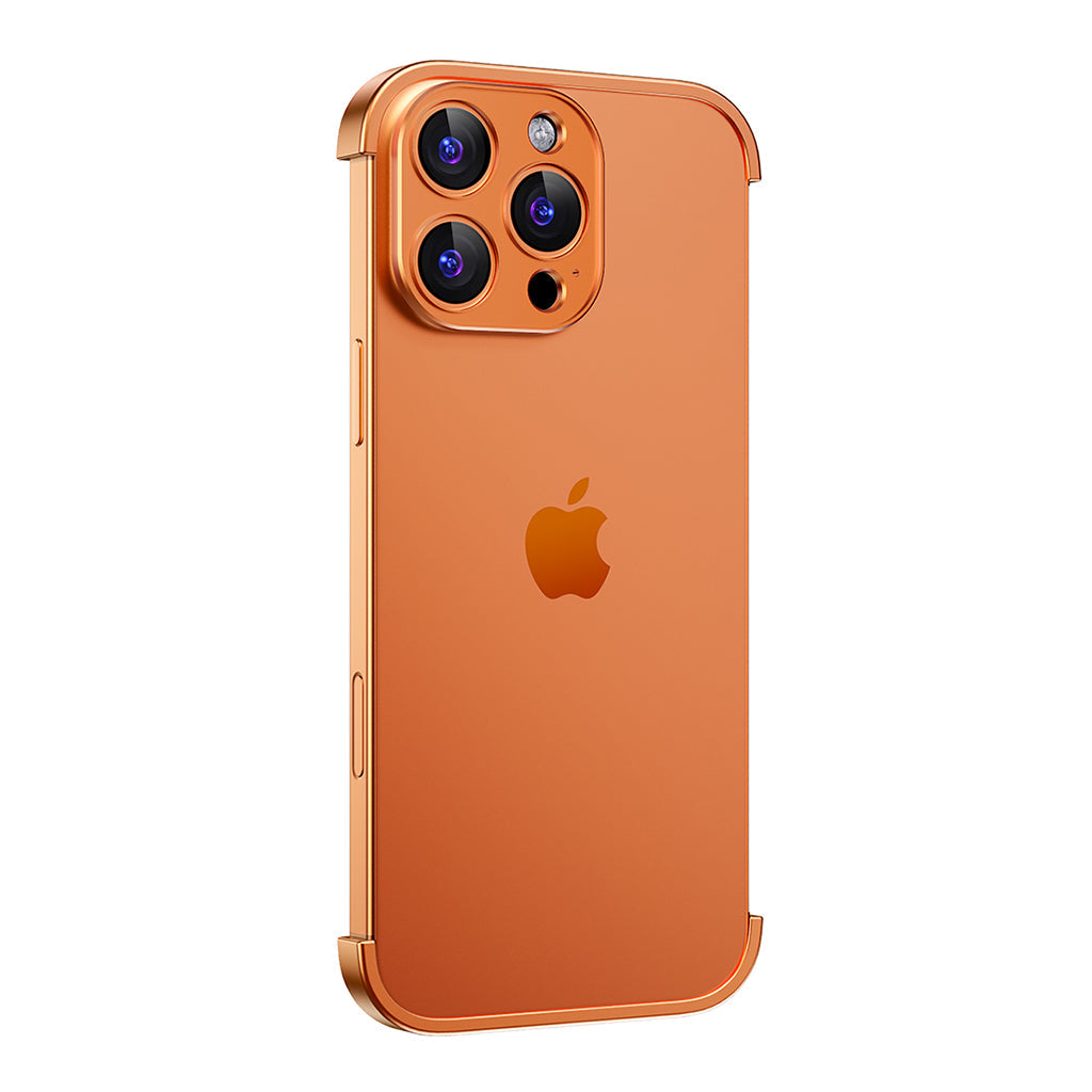 Orange aluminum bumper on an earlier triple-camera Pro model