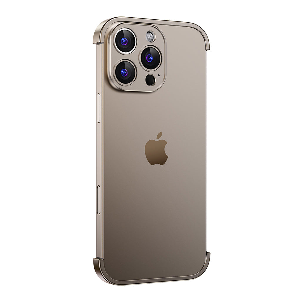 Gold aluminum bumper on an earlier triple-camera Pro model