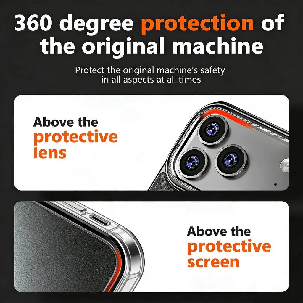 Raised edges around the camera lenses and screen highlighted