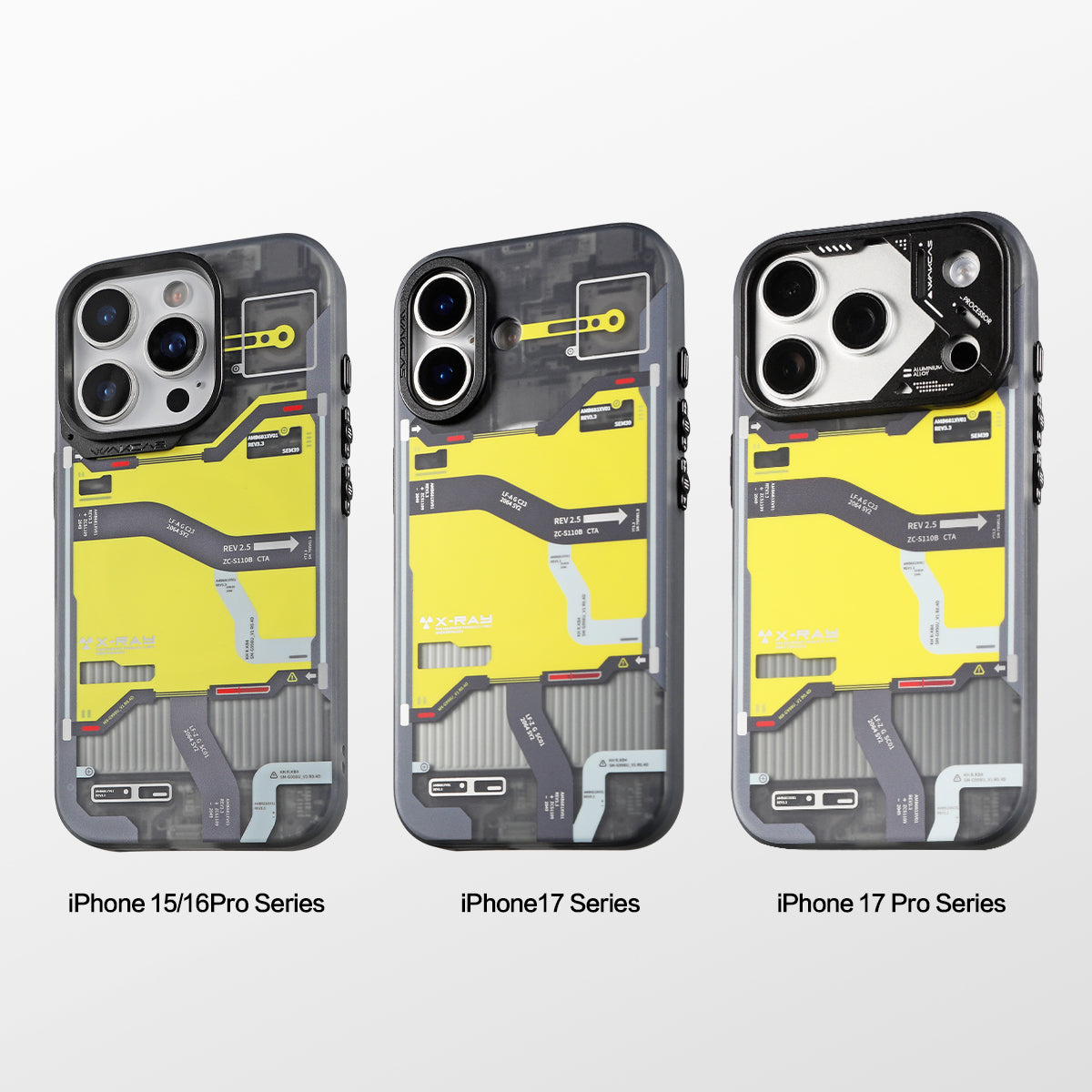 Three tactical map cases sized for iPhone 15/16 Pro, iPhone 17 and iPhone 17 Pro series