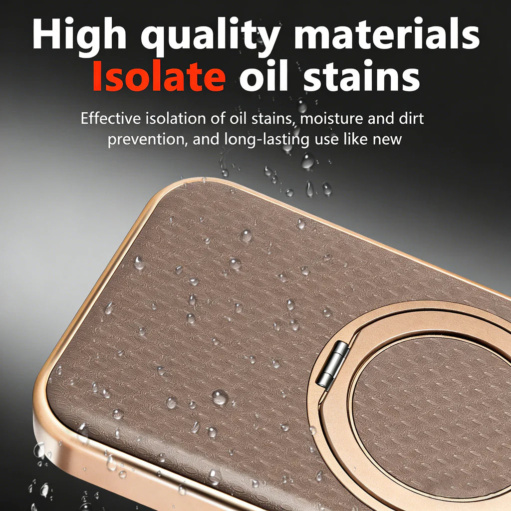 Close-up of the brown textured surface with water droplets