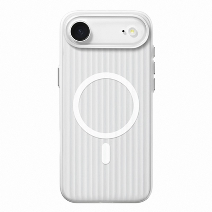 White striped iPhone case for a single-camera model