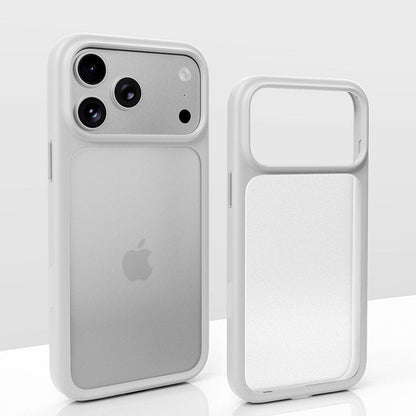 White frosted translucent iPhone case with skin-feel bumper