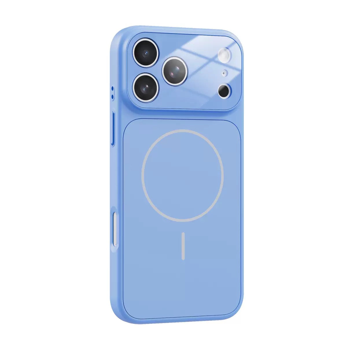 Glacier blue slim matte iPhone case with camera frame