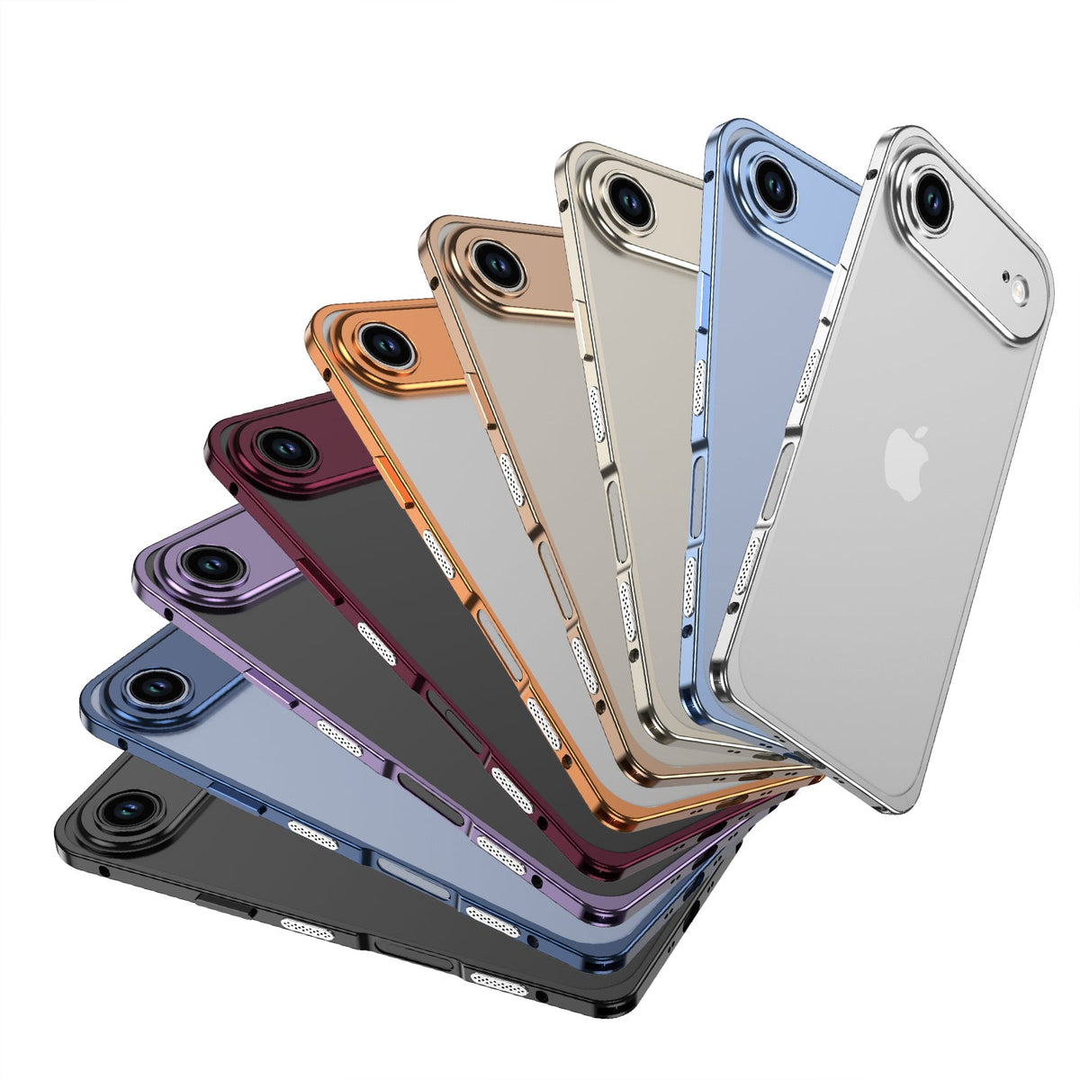 Fan of metal bumpers in multiple colors