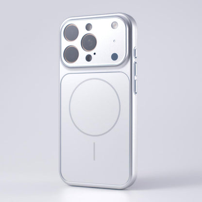 Silver slim MagSafe iPhone case with matte finish