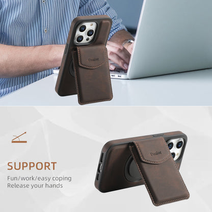 Card holder used to prop the phone up on a desk beside a laptop