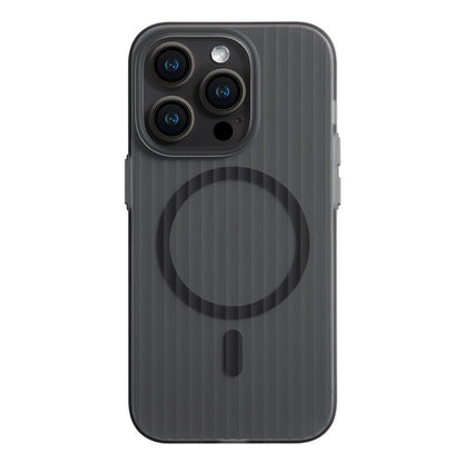 Black striped MagSafe iPhone case for an earlier Pro model