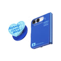 Matte Blue Case + Blue Heart Magnetic Stand
