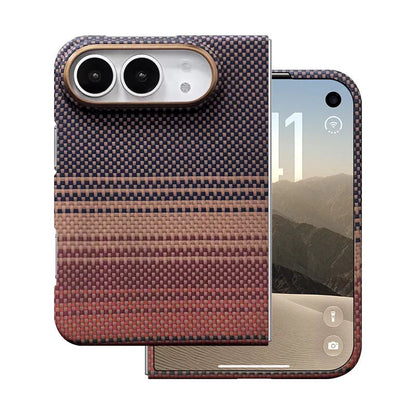 Amber fusion striped aramid fiber case for iPhone Duo