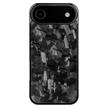 Black forged carbon iPhone case for a single-camera model