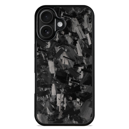 Black forged carbon fiber iPhone case for a dual-camera model