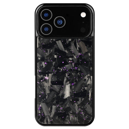 Forged carbon iPhone case with purple flecks, Pro model