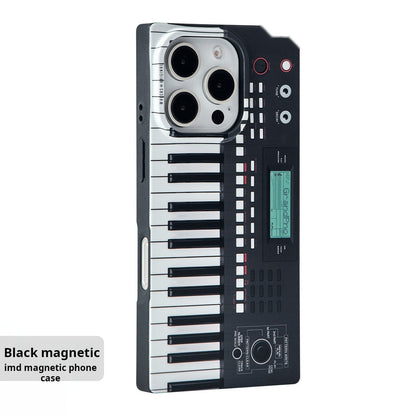 Black piano-key magnetic case on white