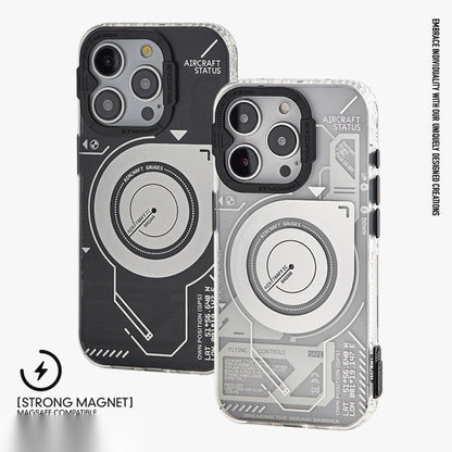 Black and White aircraft status magnetic cases overlapping, showing raised camera frames